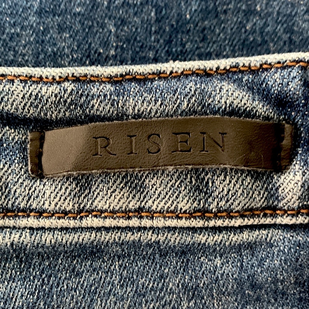 Risen Button Fly Patch Pocket Roll-Up Skinny - image 8